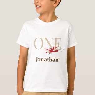 Vintage-Flugzeug-Jungen-Geburtstags-T-Shirts mit A T-Shirt