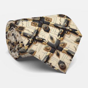 Vintage-Flugzeug-Kunstschmuck-Halstuch im Art Deco Krawatte