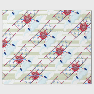 Vintage Flugzeug-Luftwaffe Airshow Geschenkpapier