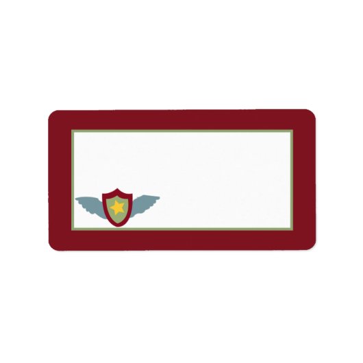 Vintage Flugzeug-Mailadresse Adressaufkleber (Vorne)