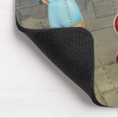 Vintage Flugzeug-Malerei-Mausunterlage Mousepad (Ecke)
