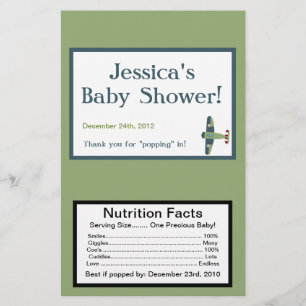 Vintage Flugzeug Microwave Popcorn Wrapper Flyer