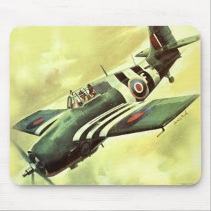 Vintage-Flugzeug Mousepad