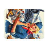 Vintage-Flugzeug Pin-up Magnet (Horizontal)