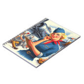 Vintage-Flugzeug-Pin-up Notizblock (Linke Seite)