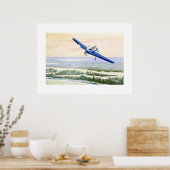 Vintage-Flugzeug Poster (Küche)