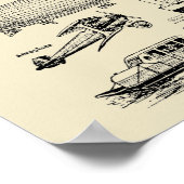 Vintage Flugzeug Poster (Ecke)