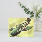 Vintage-Flugzeug Postkarte (Stehend Vorderseite)