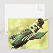 Vintage-Flugzeug Postkarte (Vorne/Hinten)
