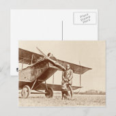 Vintage-Flugzeug Postkarte (Vorne/Hinten)