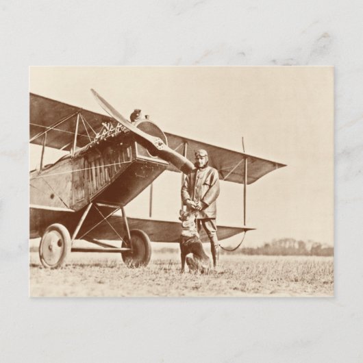 Vintage-Flugzeug Postkarte (Vorderseite)