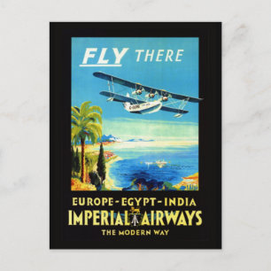 Vintage-Flugzeug - Reise-Geschenke und Grüße Postkarte
