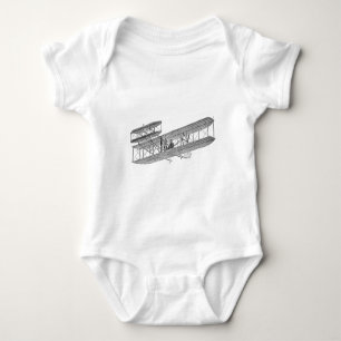 Vintage Flugzeug Retro Altes Doppeldecker Flugzeug Baby Strampler