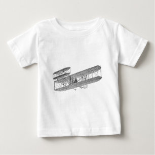 Vintage Flugzeug Retro Altes Doppeldecker Flugzeug Baby T-shirt