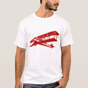 Vintage Flugzeug - Rubinrot T-Shirt