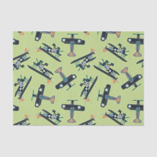 Vintage Flugzeug Seidenpapier (Vorderseite)