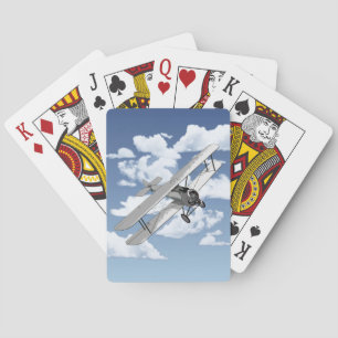 Vintage-Flugzeug Spielkarten