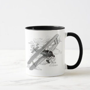 Vintage-Flugzeug Tasse