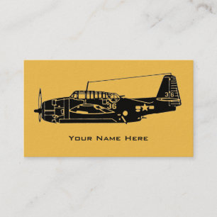 Vintage-Flugzeug Visitenkarte