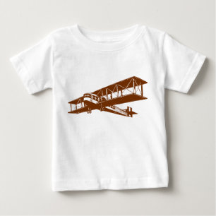 Vintage Flugzeug - Walnuss Baby T-shirt