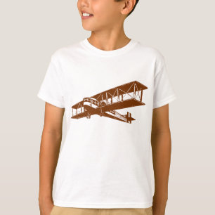 Vintage Flugzeug - Walnuss T-Shirt