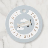 Vintage Flugzeugboten Geburtstag Vielen Dank Geschenkanhänger (Vorderseite)