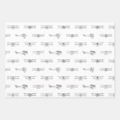 Vintage Flugzeuge, die als CUSTOM-FARBE gelten Geschenkpapier Set (Vorderseite 2)