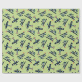 Vintage-Flugzeuge Geschenkpapier (Flach)