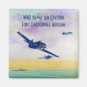 Vintage-Flugzeuge - Merken Sie sich das Datum Magnet