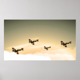 Vintage-Flugzeuge Poster