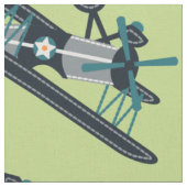 Vintage-Flugzeuge Stoff (Nahaufnahme)