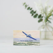 Vintage Flugzeuge Visitenkarte (Stehend Vorderseite)