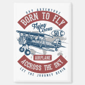 Vintage Flugzeugfarbe Magnet (Vorderseite)