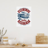 Vintage Flugzeugfarbe Poster (Küche)