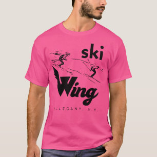 Vintage-Flugzeugflügel der stillgelegten Skischanz T-Shirt