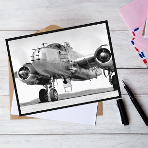Vintage-Flugzeugfoto, Coole Luftfahrt-Geburtstagsf Postkarte