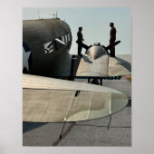 Vintage-Flugzeugfoto cooler Pilot Luftfahrt  Poster (Vorne)