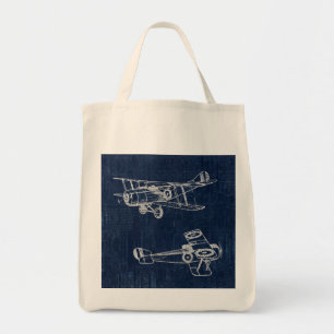 Vintage-Flugzeugkunst-Zeitungs-Text- und Skript-St Tragetasche