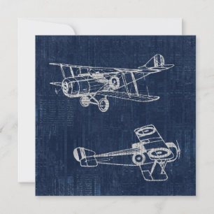 Vintage-Flugzeugkunst-Zeitungs-Text- und Skriptsti Feiertagskarte