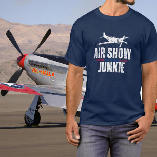 Vintage Flugzeugluftshow Junkie WWII Luftfahrt T-Shirt