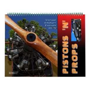 Vintage-Flugzeugmotoren Riesig 2015 Kalender
