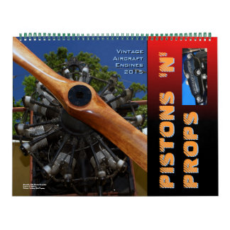 Vintage-Flugzeugmotoren Riesig 2015 Kalender