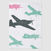 Vintage-Flugzeugmuster Seidenpapier (Vorderseite)