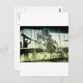 Vintage Flugzeugprüfung Postkarte (Vorne/Hinten)
