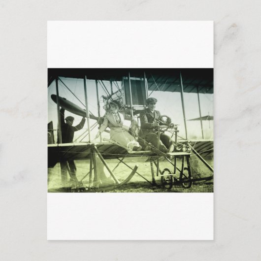 Vintage Flugzeugprüfung Postkarte (Vorderseite)