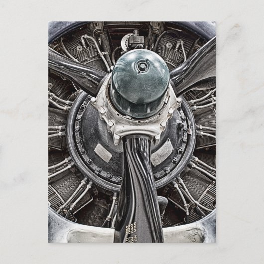 Vintage Flugzeugteile Postkarte (Vorderseite)