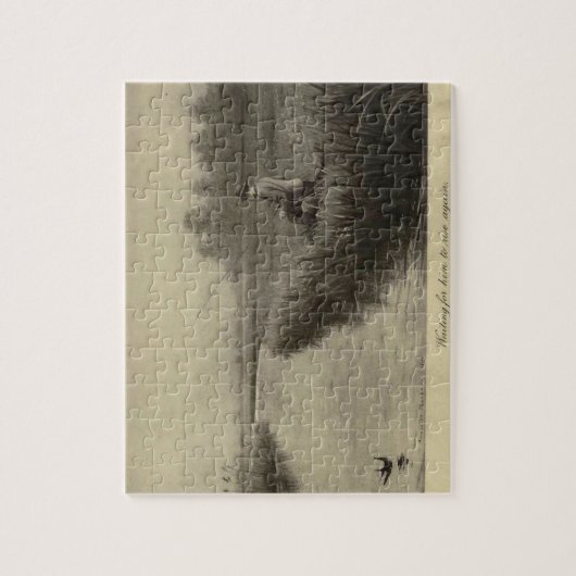 Vintage Flussfischerei Kunst Puzzle (Vertikal)