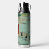 Vintage Flussüberquerung - Japanischer Holzblock Trinkflasche (Vorderseite)
