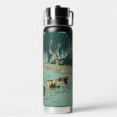 Vintage Flussüberquerung - Japanischer Holzblock Trinkflasche (Hinten)