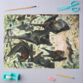 Vintage flying fox bat acadamia illustration seidenpapier (Basteln)